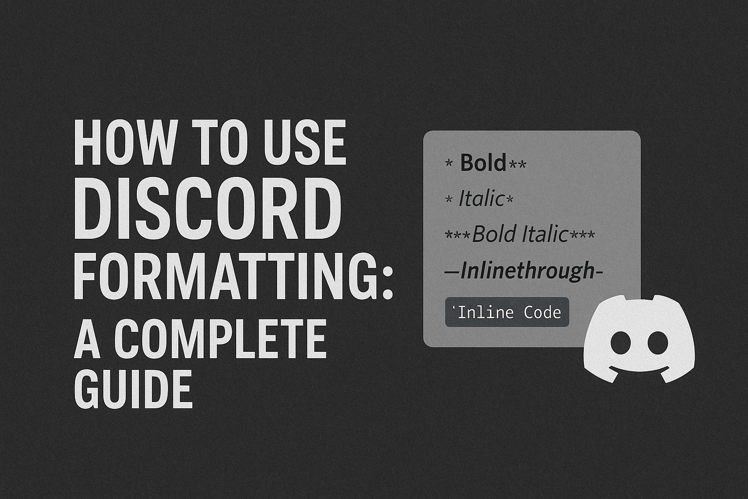 How to Use Discord Formatting
